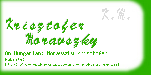 krisztofer moravszky business card